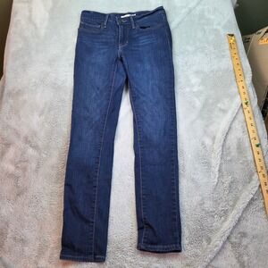 Levis Slimming Skinny Jeans Womens 27 Dark Wash Indigo Denim 28399-0005